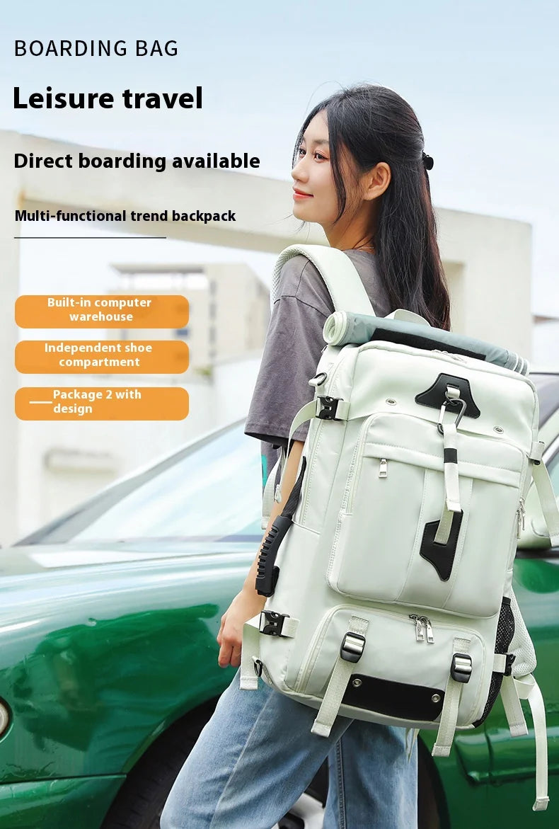 55L Large Capacity Travel Bag For Men 15.6 Inch Laptop Suitcase Backpack Multi-function Waterproof Backpack Outdoor Camping Bags