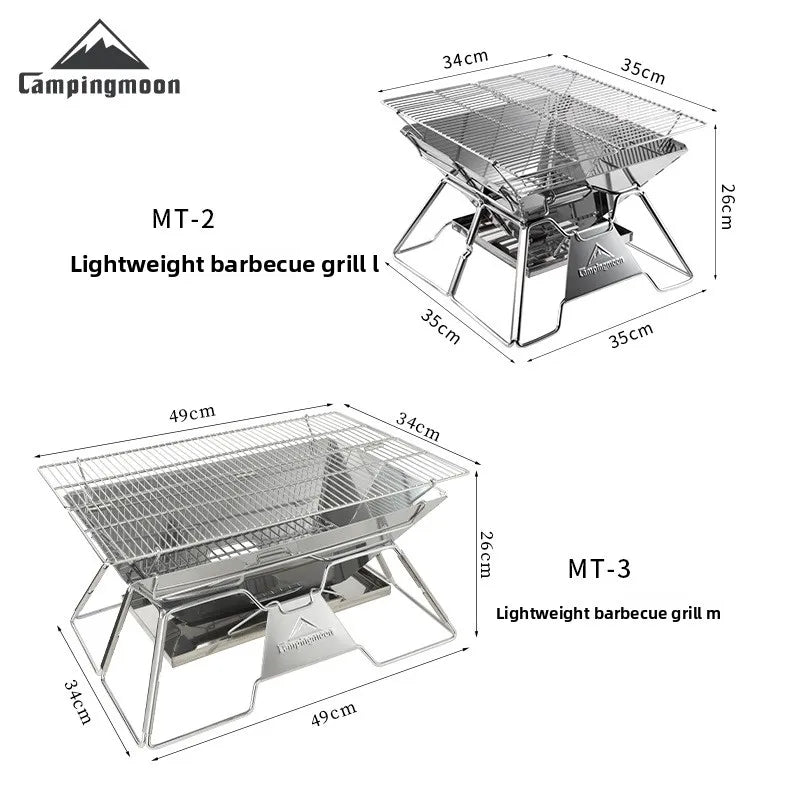 Steel foldable portable barbecue grill MT-3 MT-2 outdoor camping picnic set camping barbecue grill fire pit firewood stove