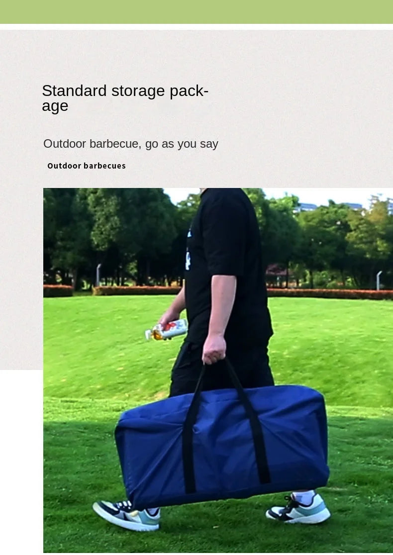 Home Outdoor Multifunctional Portable Barbecue Rack Charcoal Smokeless Barbecue Skewers Thickened Stainless Steel Barbecue Stove