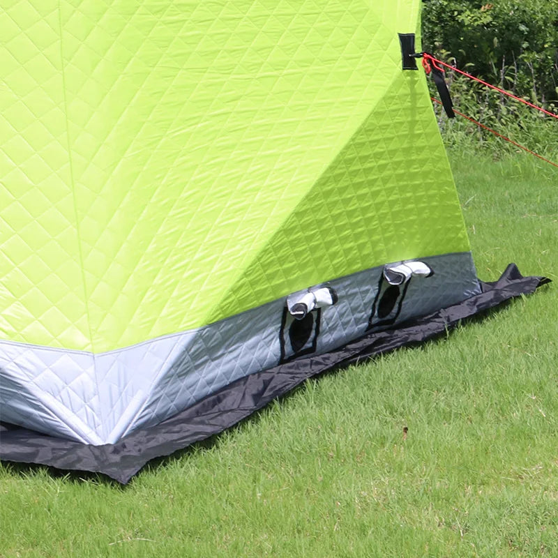 Winter Fishing Tent Ice Fishing Tent Cotton Clip Thick Insulation Windproof Snow Shelter Camping for 2-3 People Pop Up Tent