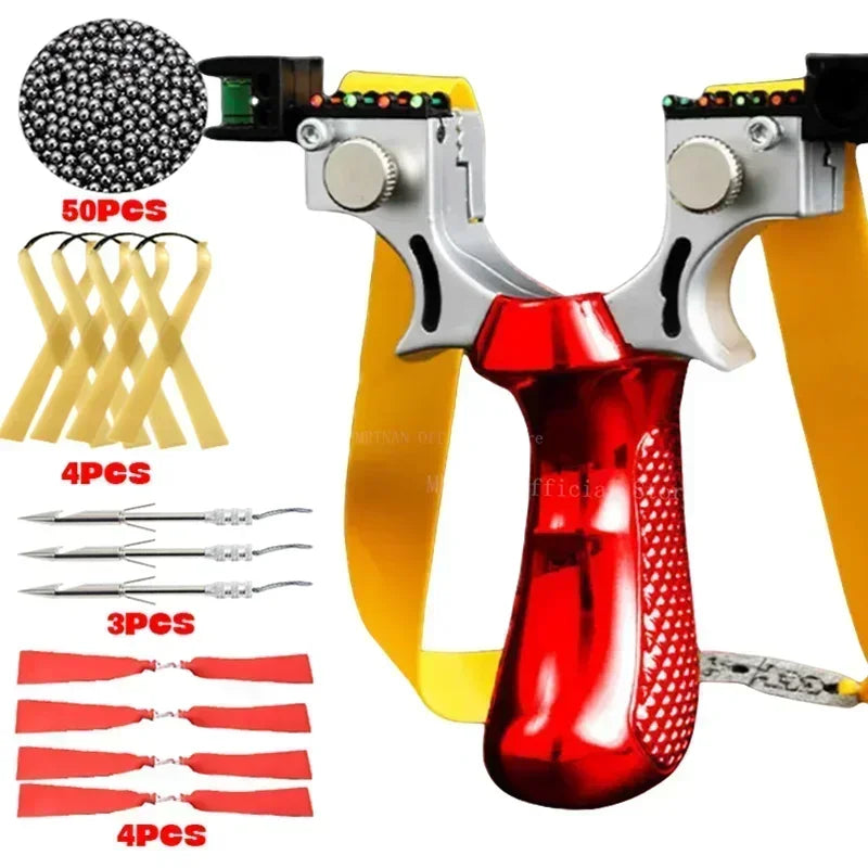 Hunting Slingshot High-power Laser Aiming Slingshot Outdoor Sports Shooting Game Practice Using High Precision Catapult