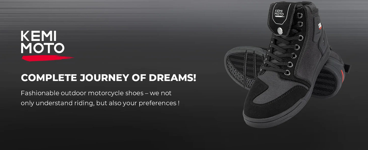 KEMIMOTO Motorcycle Riding Short Boots Men Summer commuting Shoes Sneakers Anti-slip Protection Breathable Casual rides Gear