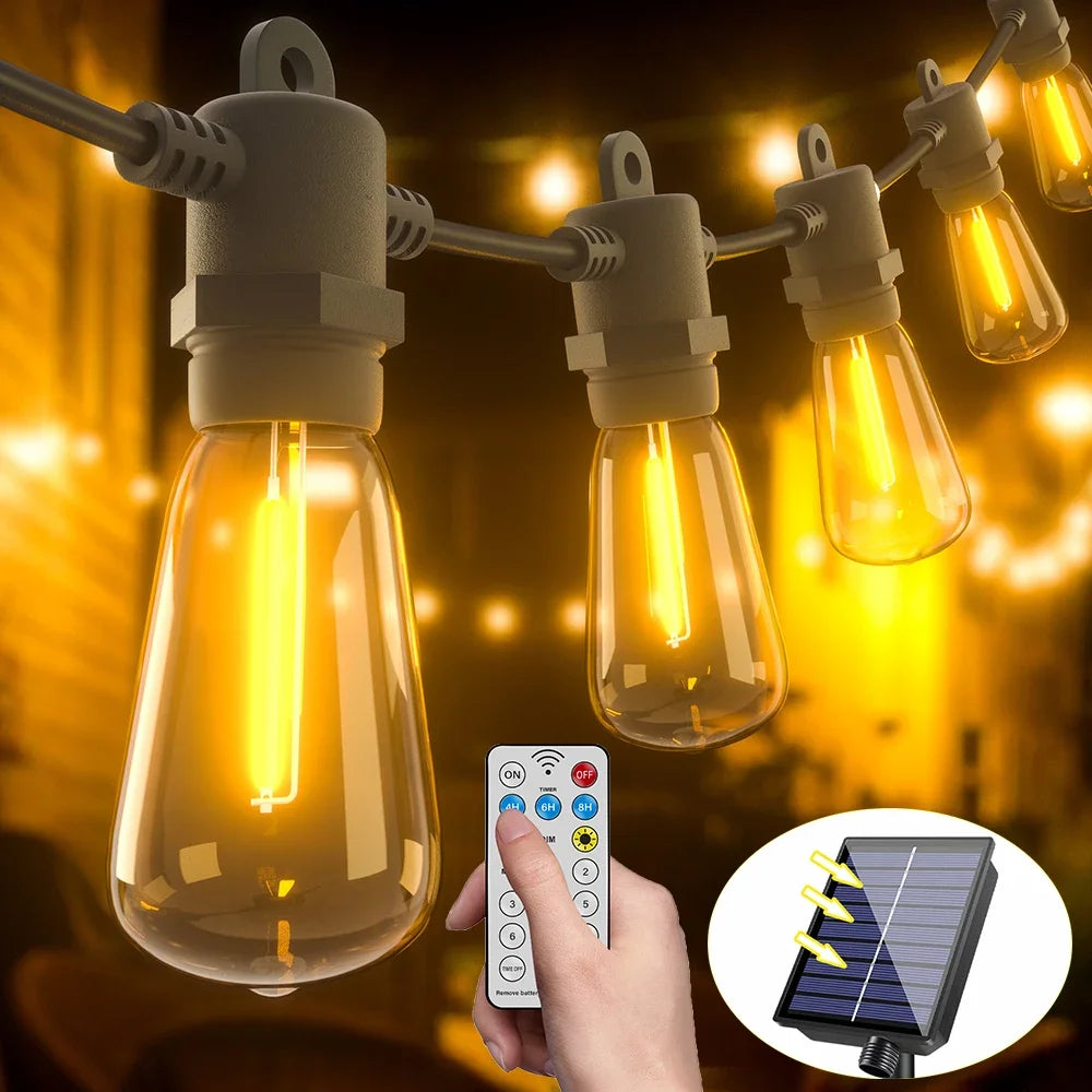 Waterproof Outdoor Solar Light Garden ST38 1200MAH LED Solar Lighting Garland Shatterproof 25ft 32ft Solar Street String Lights