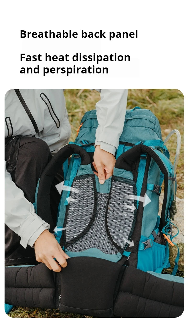 Naturehike Hiking Backpack Waterproof 45/55/65L Knapsack Climbing Travel Outdoor Sports Large Capacity Nylon Bag With Rain Cover