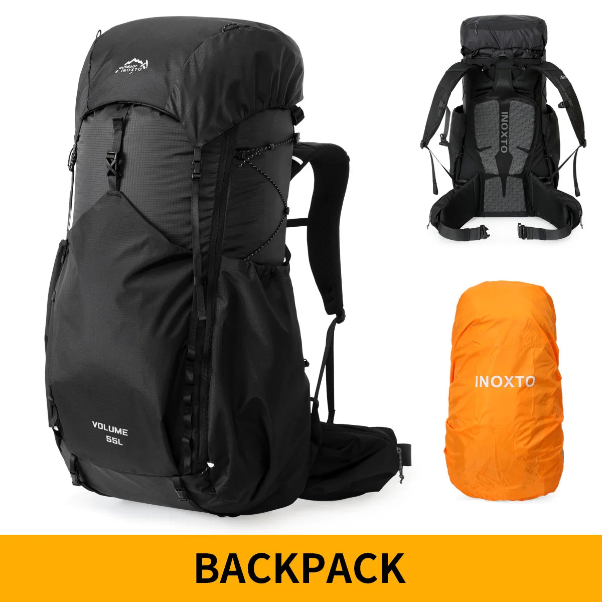 55L hiking backpack for men and women large capacity lightweight travel training fitness bag splashproof hiking multi-functional