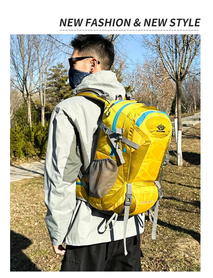 Mountaineering backpack 40 liters men's and women's outdoor sports bag waterproof camping hiking rain