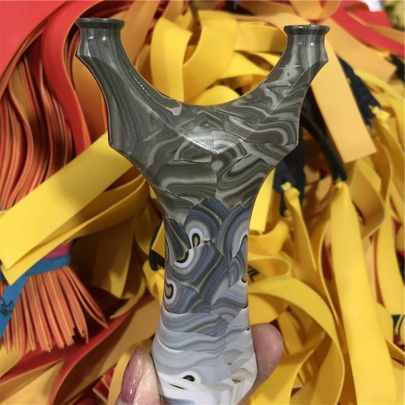 High Quality Resin Slingshot Outdoor Hunting Catapult with Rubber Band Professional Shooting Fishing Accessories Compound Bow