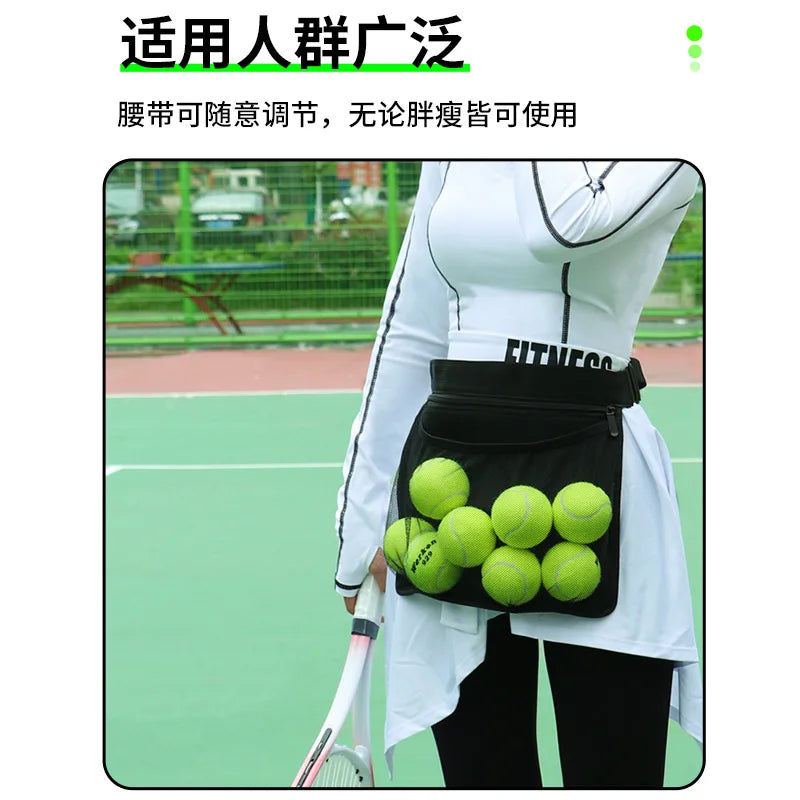 Training Ball Waist Bag, Tennis Pick-Up Bag, Ping-Pong Ball, Golf Ball, Portable Storage Bag, Quick Ball Waist Bag