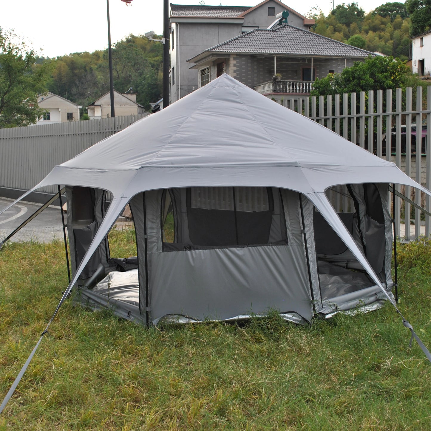 6 Person Bell Tent - Yurts with Stove Jack, Windproof, Breathable Shade, Family Camping Travel, Group Activities