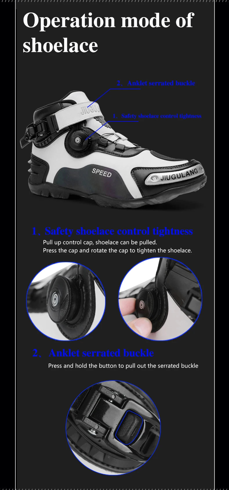 New Motorcycle riding shoes Motorcycle cross-country short boots Racing shoes Motorcycle cross-country shoes