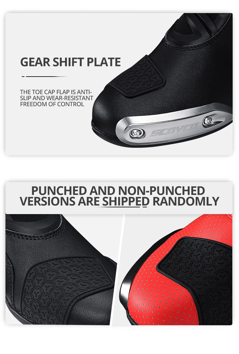 SCOYCO Knee-High Motorcycle Boots For Men Women Off-Road Highway Riding Durable Anti-Slip Sole Ankle Support All-Terrain Grip