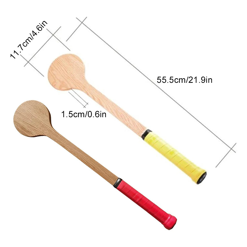 55cm Tennis Sweet Spot Racket Wooden Tennis Spoon Swing Training Racket Accuracy Practice Racket Batting Hitting Equipment Gear