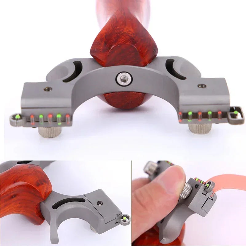 Imitative Wood Laser Slingshot Hunting Slingsshot  Outdoor Professional Shooting Sling Shot High Precision Sling Catapult