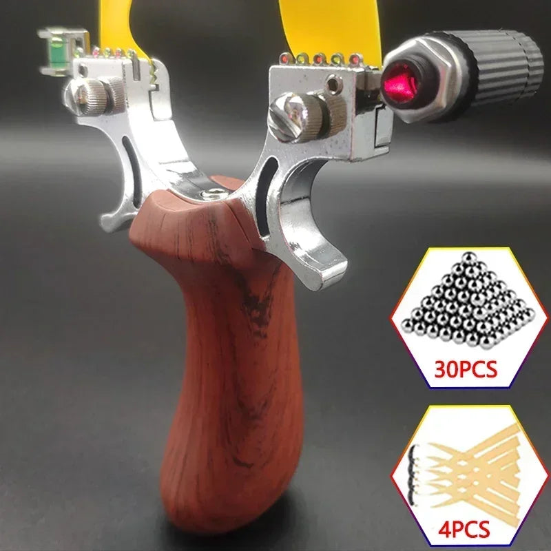 Imitative Wood Laser Slingshot Hunting Slingsshot  Outdoor Professional Shooting Sling Shot High Precision Sling Catapult
