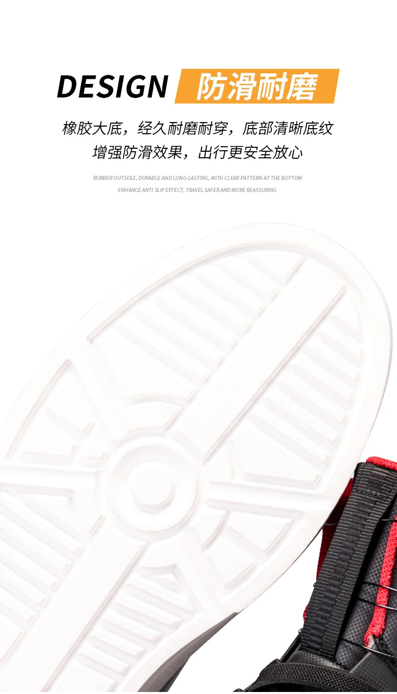 New Men's Motorcycle Shoes Outdoor Breathable Waterproof Men Motorcycle Boots Motos and Bike Riding Ankle Boot Motocross Shoes