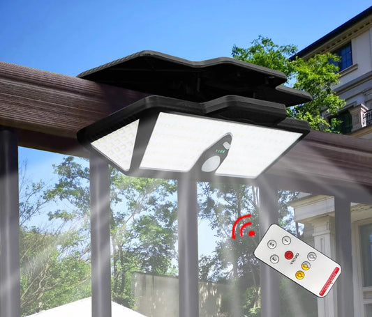 3600mAh Solar Outdoor Wall Yard Camp 208pieces LED Lamp Beads, Solar Sensor Lamp for Outdoor