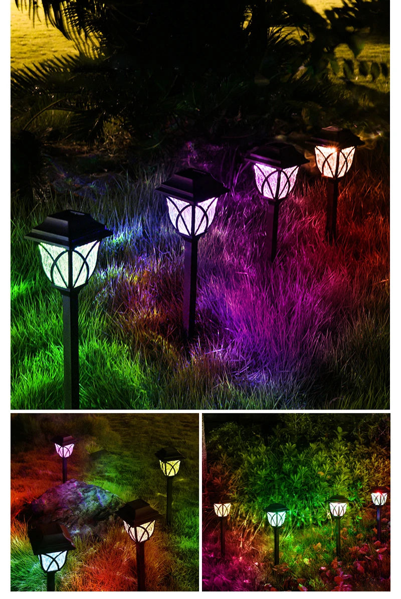 8 Pack Solar LED Courtyard Lamp Outdoor Waterproof Lawn Lights Solar Landscape Channel Light Corridor Garden Decoration Lighting
