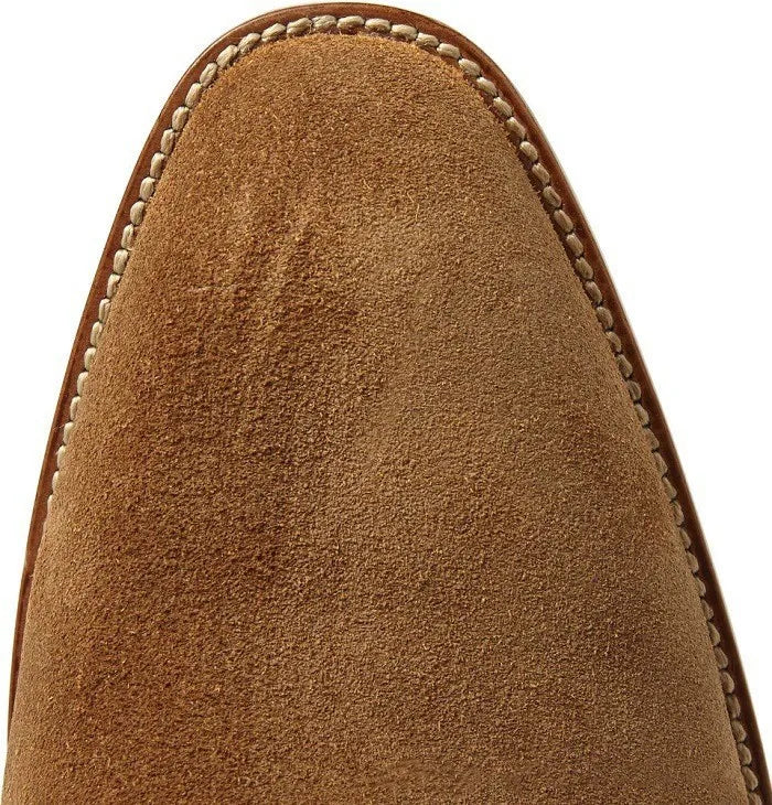 Brown Men Chelsea Boots Handmade High-quality Cow Suede Business Casual Square Toe Mid-heel Men Shoes Motorcycle Boots With Heel