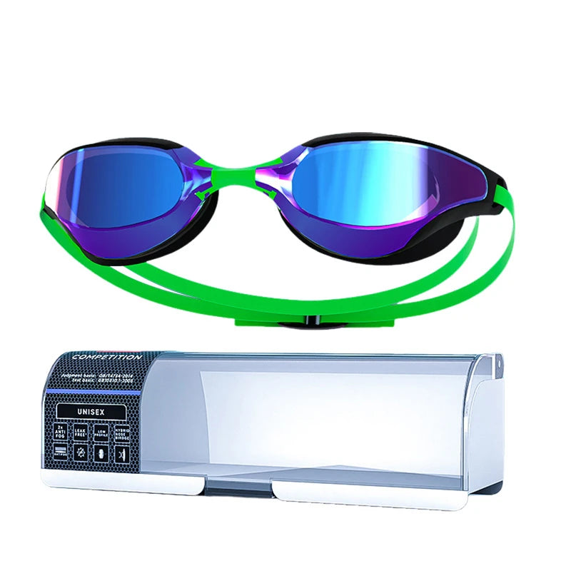 Electroplated Swimming Goggles For Women Men Waterproof Anti Fog Anti UV Diving Glasses Swimming Training Accessories