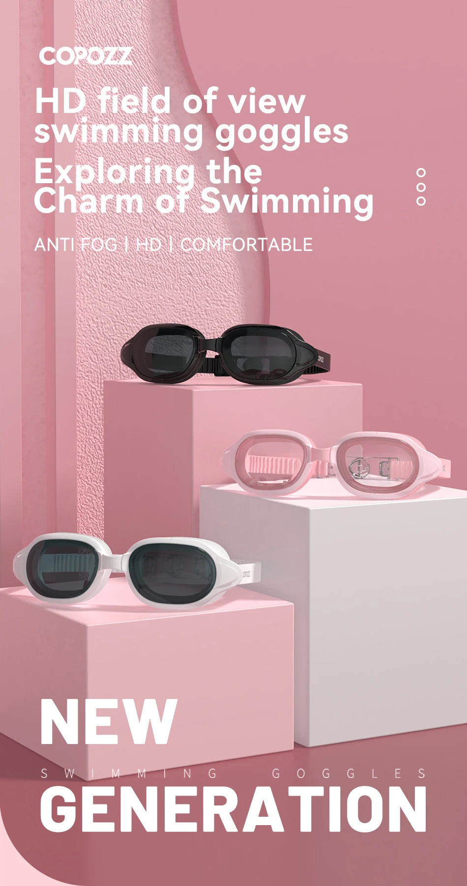 COPOZZ Myopia Swimming Goggles Men Women Adult Swim Goggle Professional Anti Fog Pool Swimming Glass Diopter Zwembril -1.5 to -7