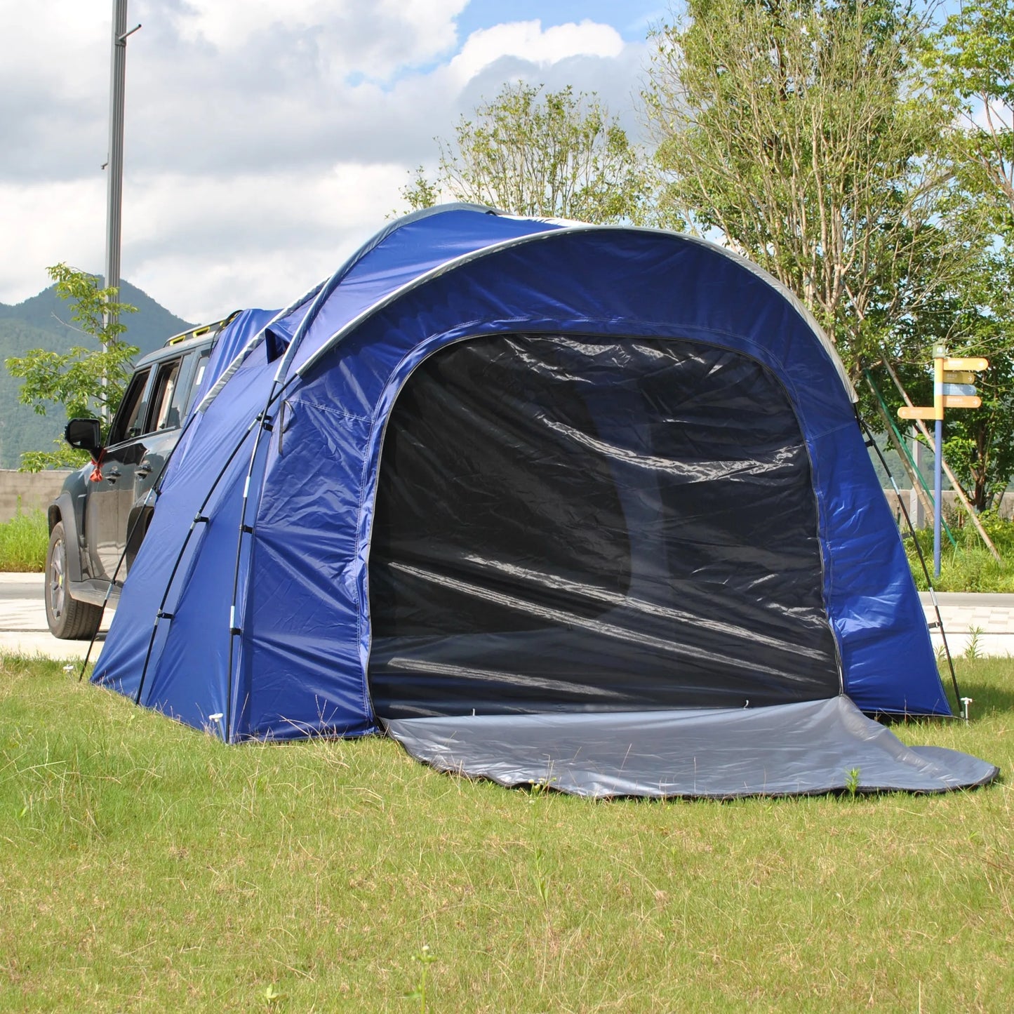 6 Person SUV Car Tailgate Tent - Double-Layer PU3000mm Waterproof, UPF50+ UV Shield, EV-Compatible for Camping & Outdoor Multi-U