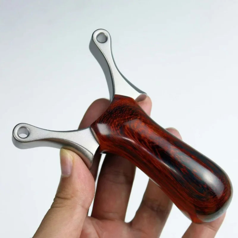 Stainless Steel Slingshot Bow Portable Catapult Bow Shot Slingshot for Game Hunting Enthusiasts Adults Competition Practical