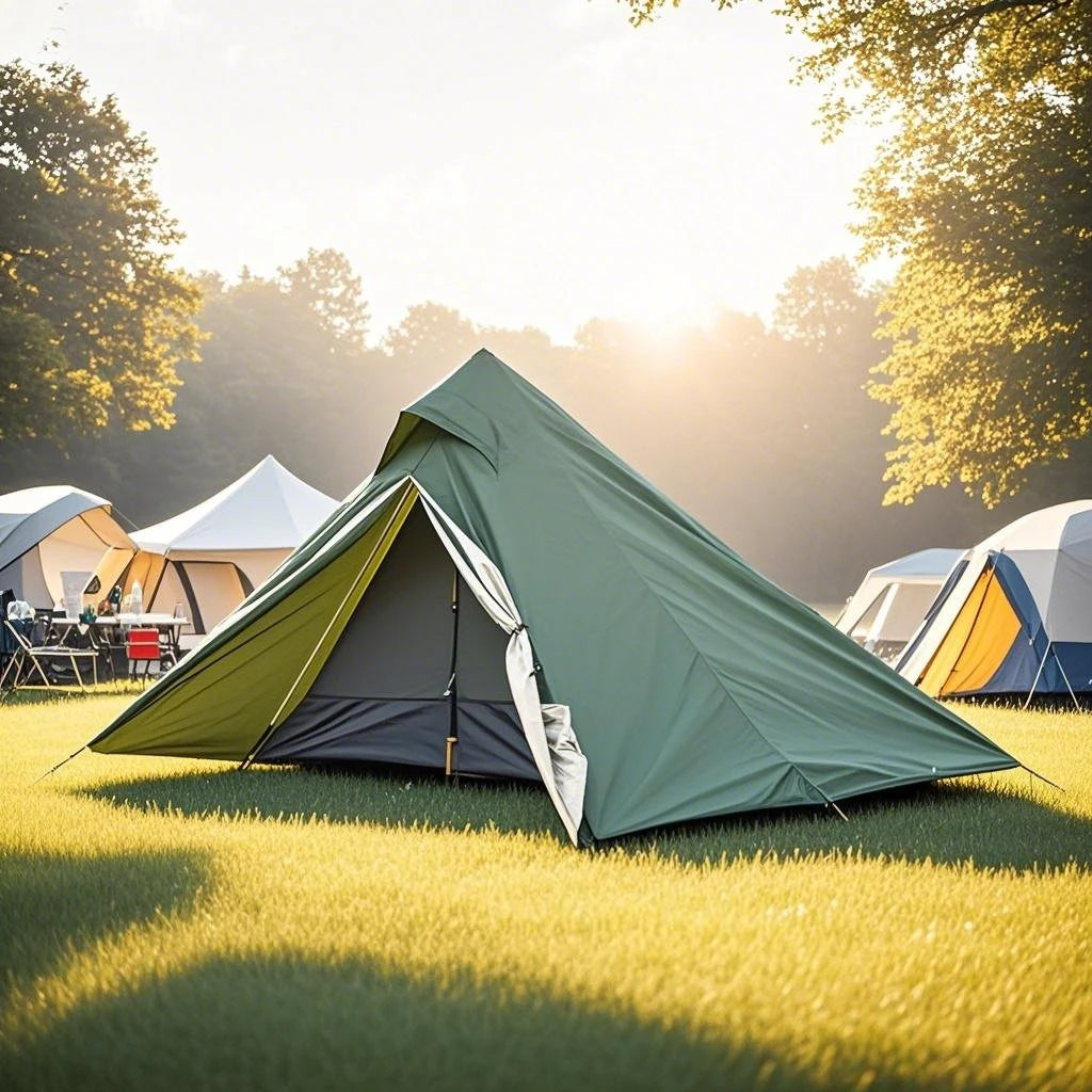 1-Person Ultralight Trekking Pole Tent - Pyramid Design, Waterproof PU4000, 2-Layer Mesh for Backpacking/Hiking, Without Pole