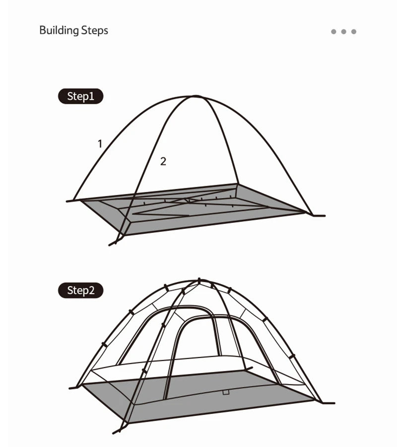 Naturehike Ultralight Tent 3-4 Person Waterproof Camping hiking tent Outdoor Double Layer Hiking Fishing Tourist Beach Tents