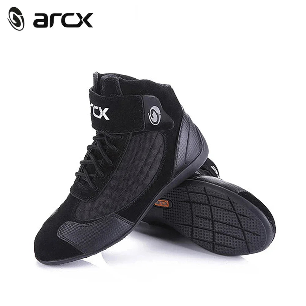 NEW ARCX Men's Motorcycle Boots Leisure Blue bottes moto Leather motorboats Street Moto Racing Ankle Four Seasons casual shoes