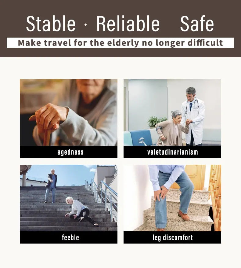 TiTo Titanium Alloy Telescopic Walking Stick For The Elderly Mothers Fathers  Ultralight Trekking Poles Camping Hiking Stick