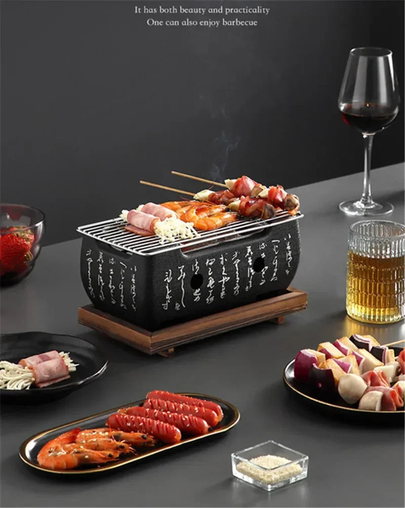 Aluminium Alloy Indoor Outdoor Bbq Stove Barbecue Tools charcoal grill Portable Japanese Bbq Grill Korean Carbon Barbecue Grills