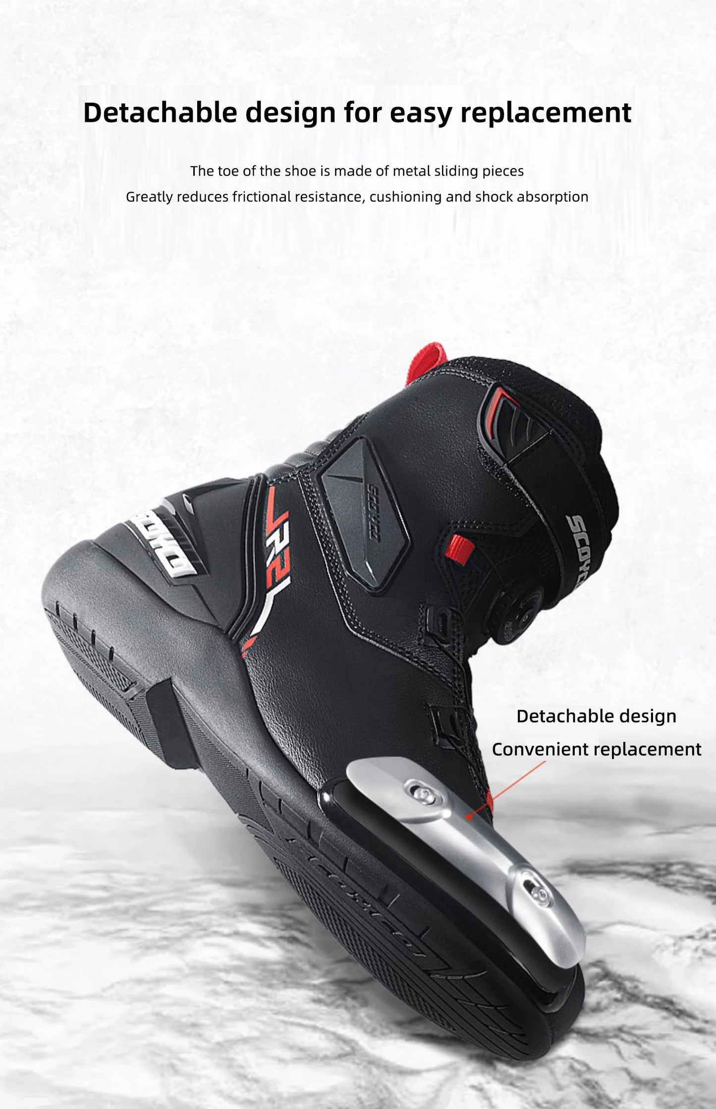 SCOYCO Motocross Boots Men Anti-fall Non-slip Motorcycle Protective Boots Breathable Wear-resistant Motorcyclist Shoes Equipment