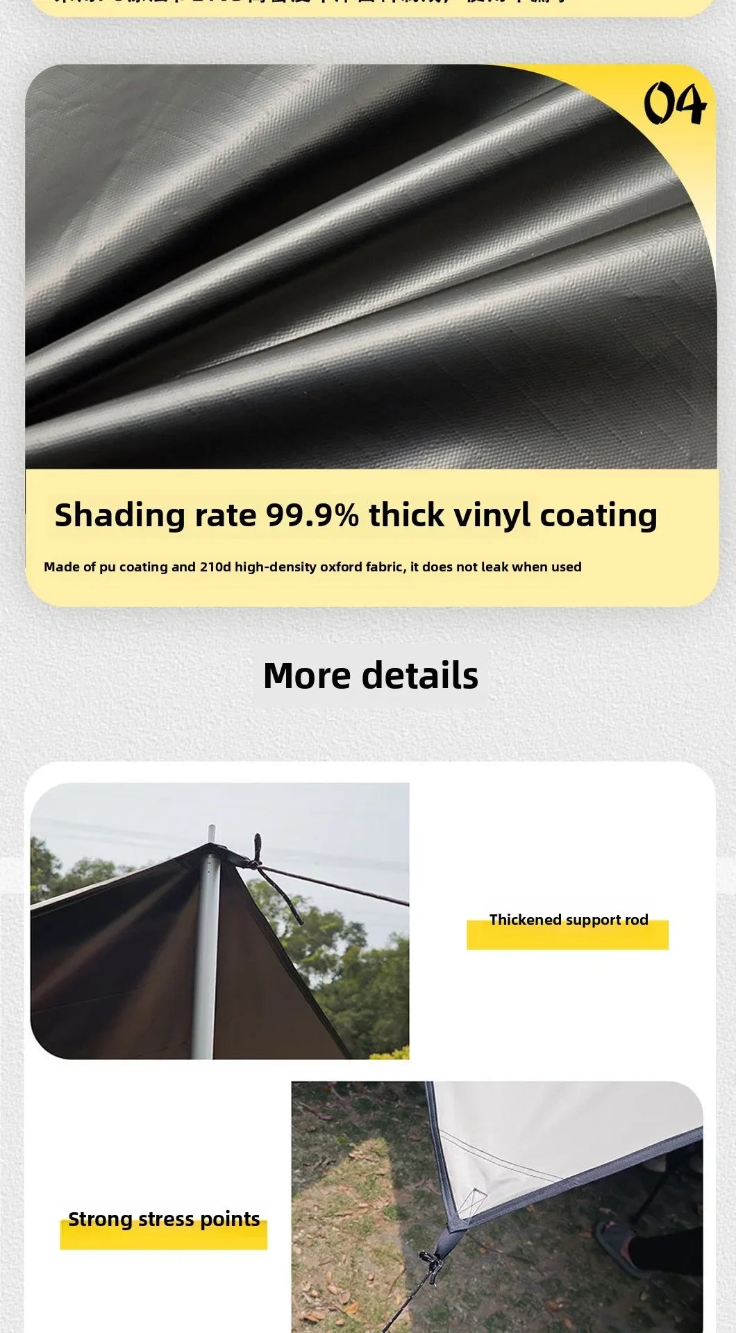 Outdoor Camping Car Side Canopy Awning Waterproof Tarp Tent Shade Outdoor Camping Car Awning Side Pergola Car Tail Tent Canopy