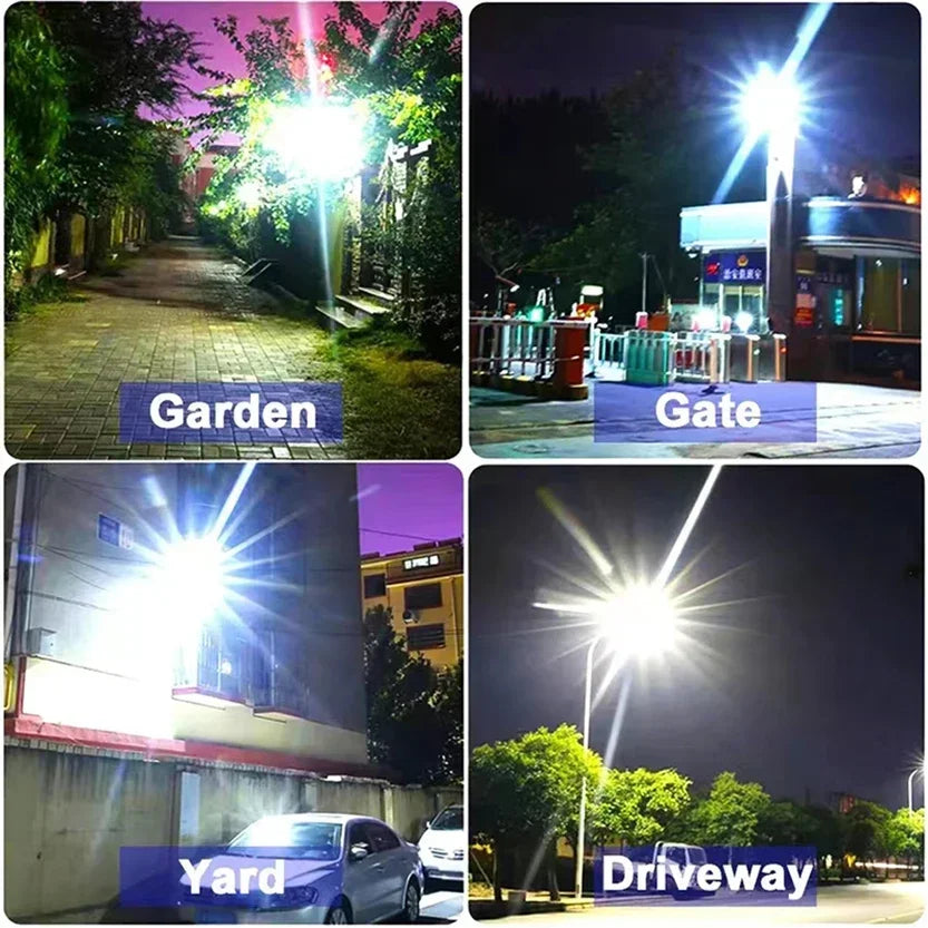 Newest Solar Street Lights Motion Sensor LED Solar Flood Light Dusk To Dawn Outdoor IP66 Waterproof LED Security Lamp for Yard