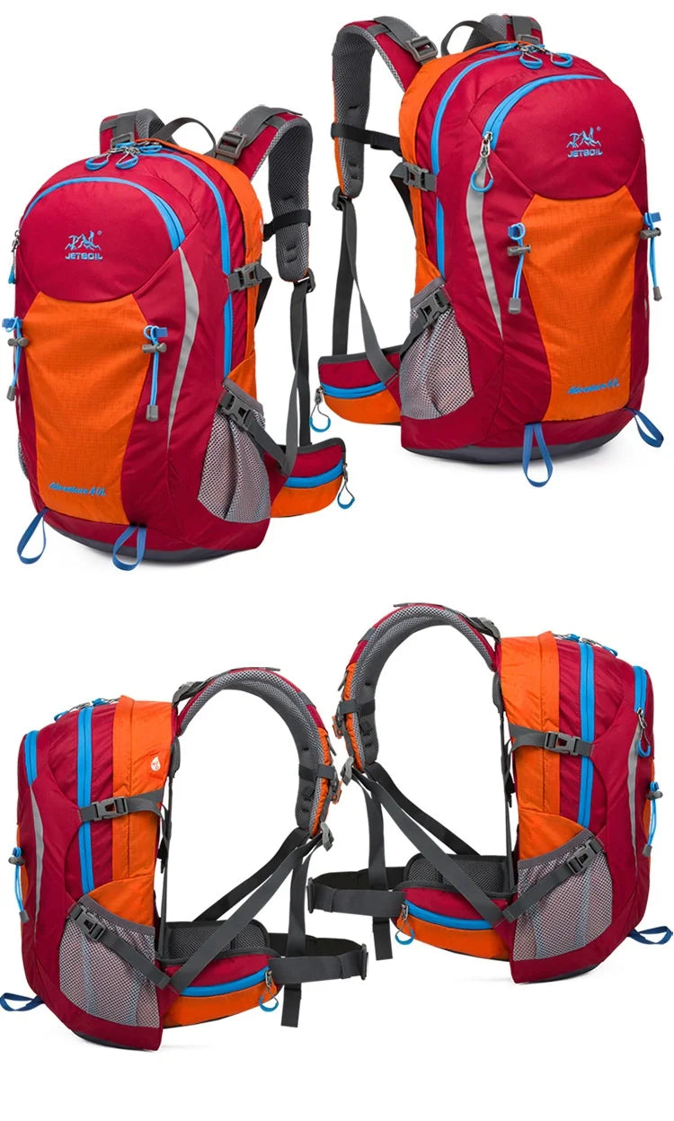 40L Splicing Style Backpack 450D Nylon Travel Bag Men Outdoor Backbag Multifunctional Hiking Mountaineering Backpack