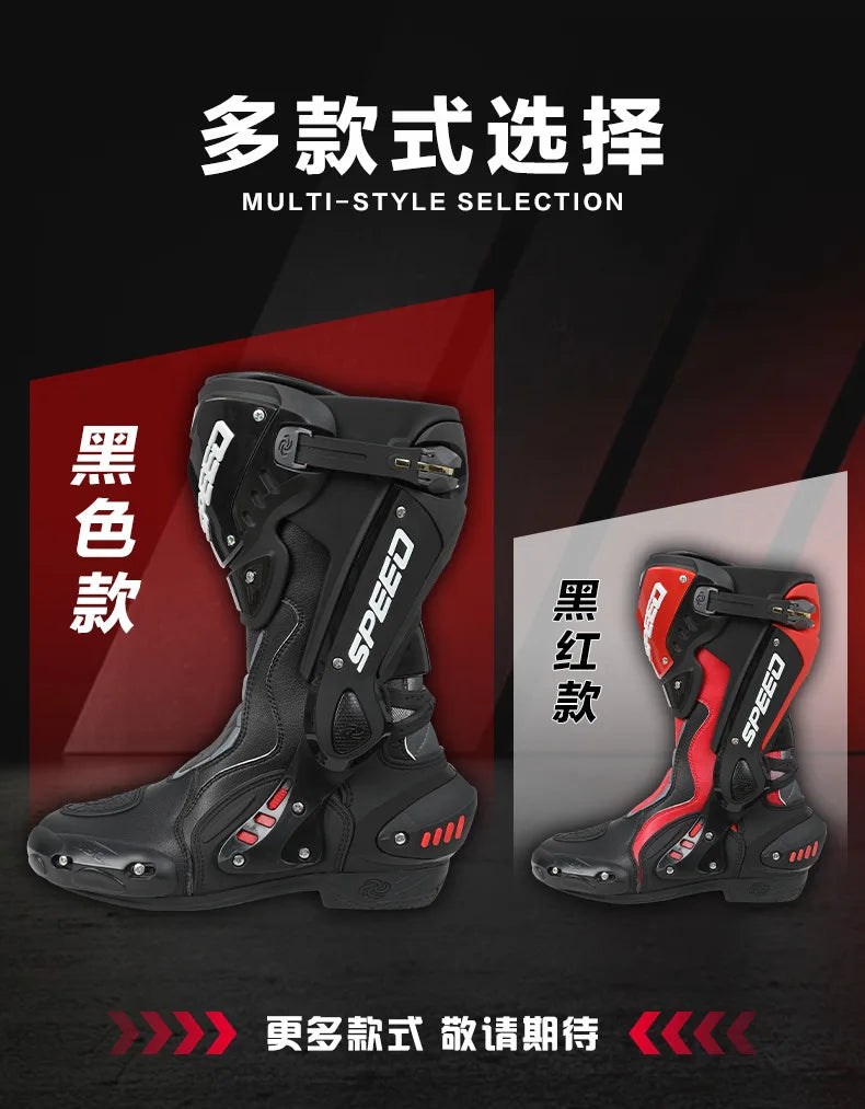 Motocross Summer Boots All Terrain Breathable Water-repellent Off-Road Boots Anti-collision Riding Boots HighTop Racing Shoes