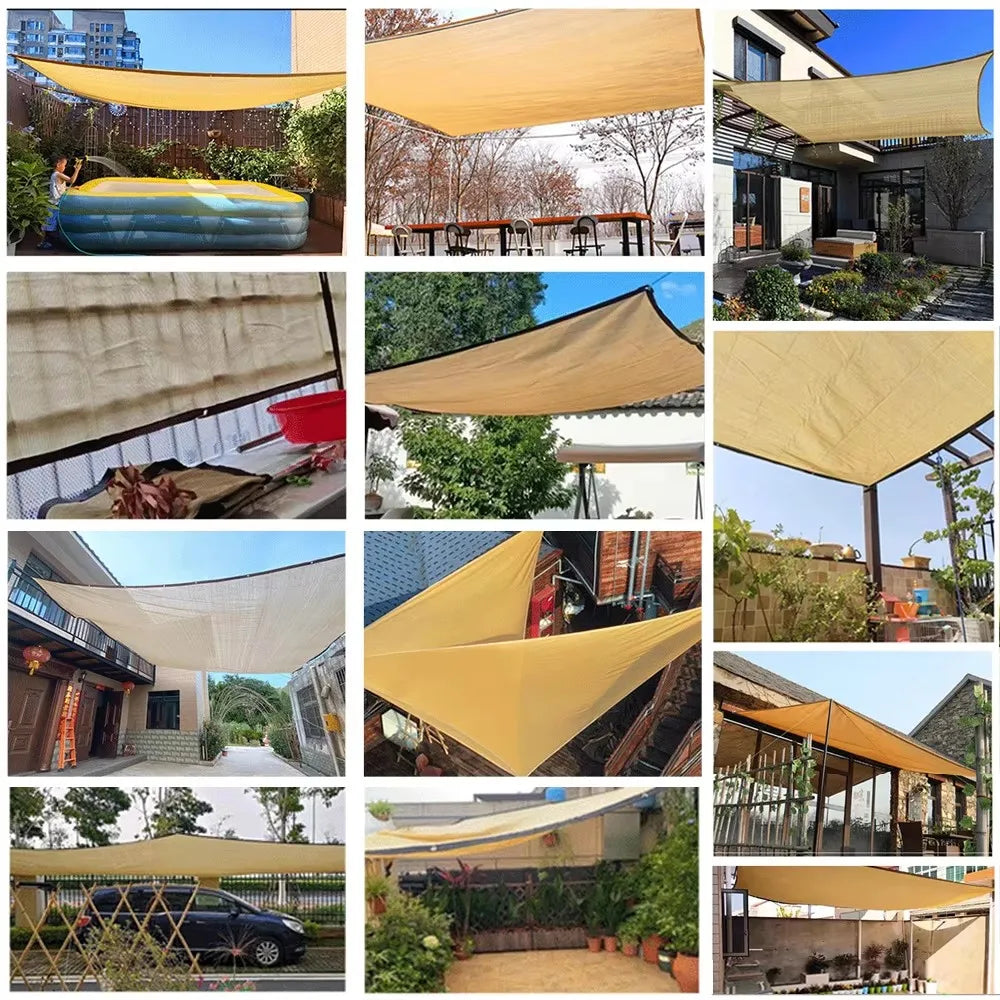 Outdoor Garden Shading Net, Terrace Awnings, Camping Shade Cover Mesh, UV Protection, HDPE Sunscreen Fabric, Shade