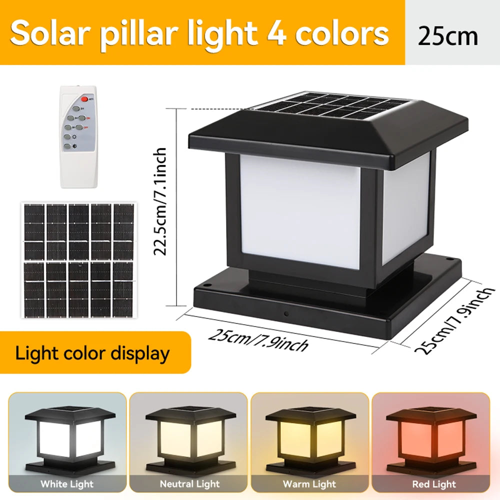 Outdoor Solar Lights Waterproof Sunlight Classical Style Remote Control LED Light Garden Corridor External Solar Power Lamp Led