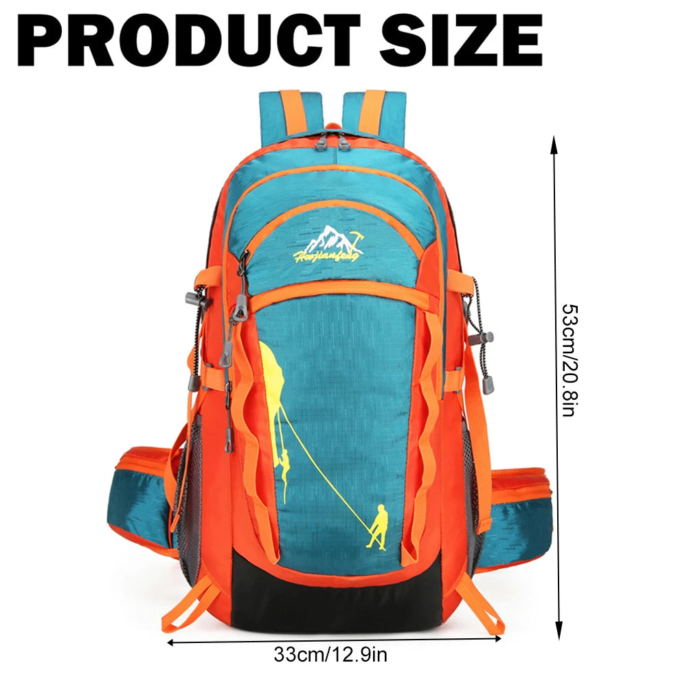 1PCS 40L Hiking Backpack, Water Resistant Lightweight Outdoor Sport Daypack Travel Bag for Camping Climbing Skiing Cycling