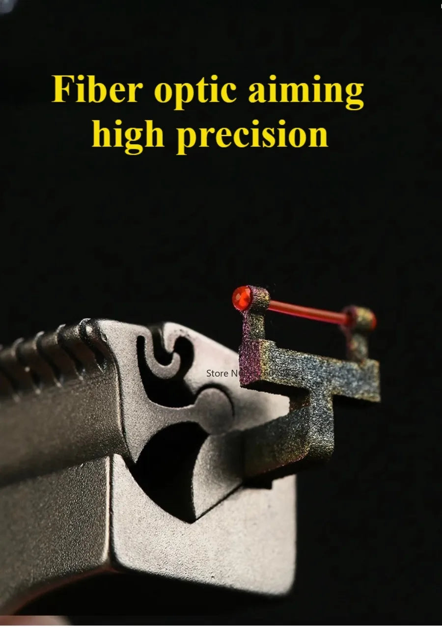 Fiber Optic Aiming Shooting Slingsshot High Precision Sling Outdoor Hunting Slingshot for Hunting High Precision Catapult