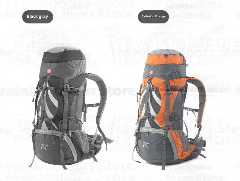 Naturehike 70+5L Backpack Camping Hiking Trekking Backpacking Lightweight Travel Bag With Aluminium Alloy Frame Waterproof Cover
