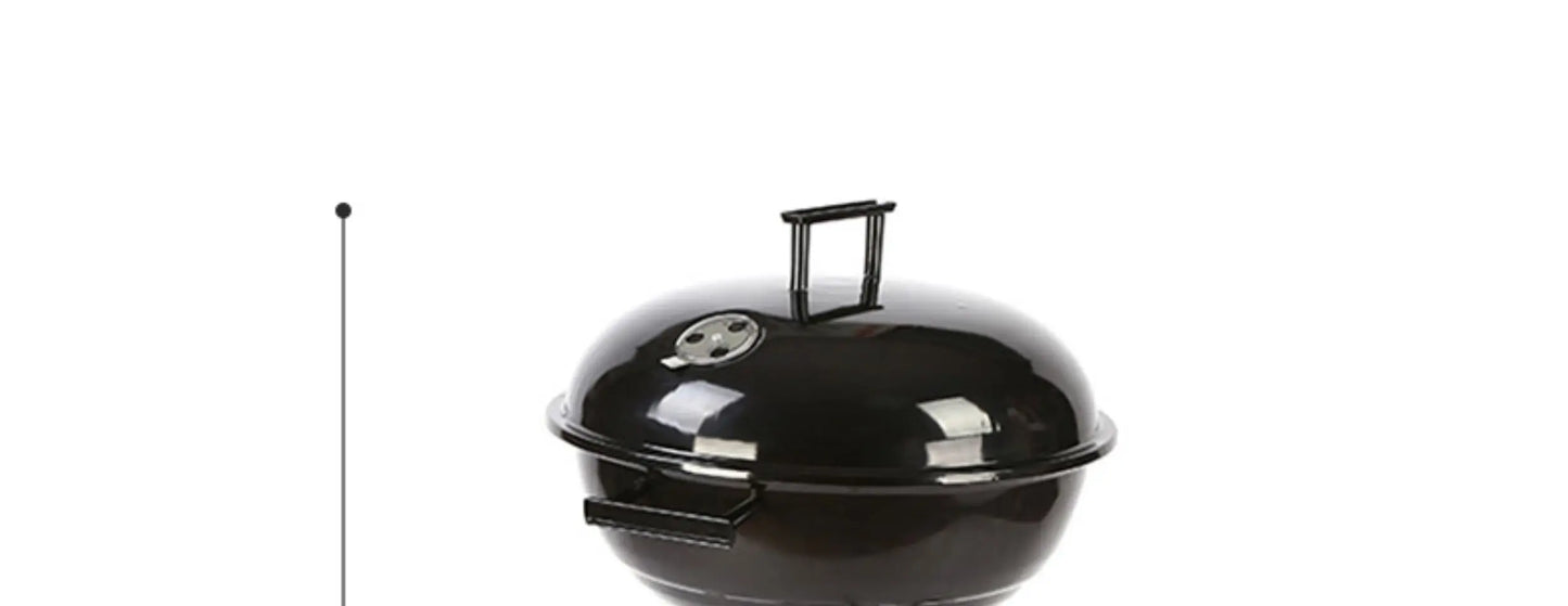 Windproof Outdoor BBQ Grill  American Charcoal Apple Smoking Rack  Movable Four-Legged Grill  Detachable Camping BBQ Pan