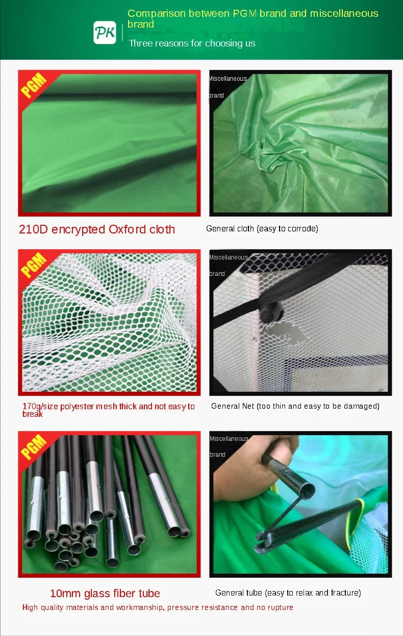 PGM Brand Golf Hitting Cage Indoor 2M 3M Golf Practice Net Tent Garden Grassland Golf Training Equipment Mesh Mat Outdoor Swing