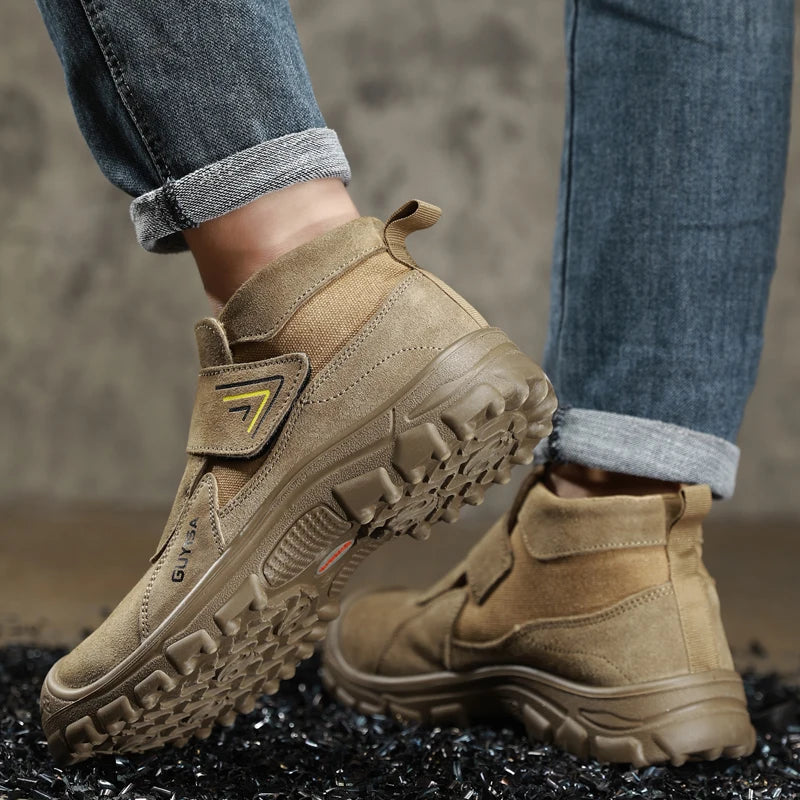 Anti Scald Welding Work Shoes Anti-smash Anti-puncture Safety Shoes Men Protective Boots Wear Resistant Male Industrial Shoes
