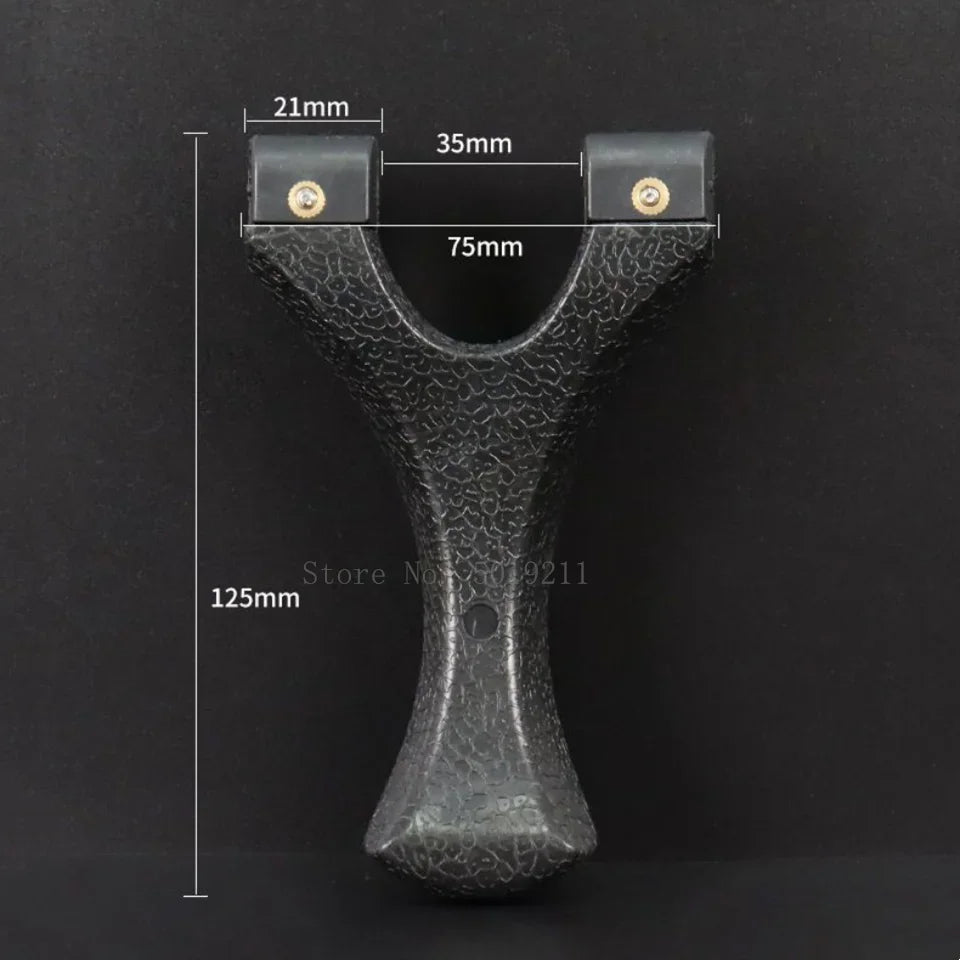 Outdoor Hunting Shooting Catapult Entertainment Accessories Toys Hunting Resin Slingshot Catapult with Flat Rubber Band for Hunt