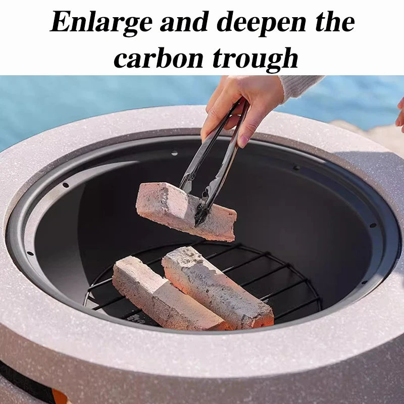 Camping BBQ Grills Outdoor Garden Charcoal Barbecue Brazier Portable Barbecue Grill Tent Travel Stove Kitchen Grill Accessories