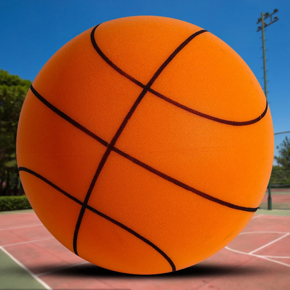 Kids Indoor Silent Basketball Ball 21/18cm High-Resilience Foam Silent Basketball Lightweight Small Basketball Basket Sports Toy