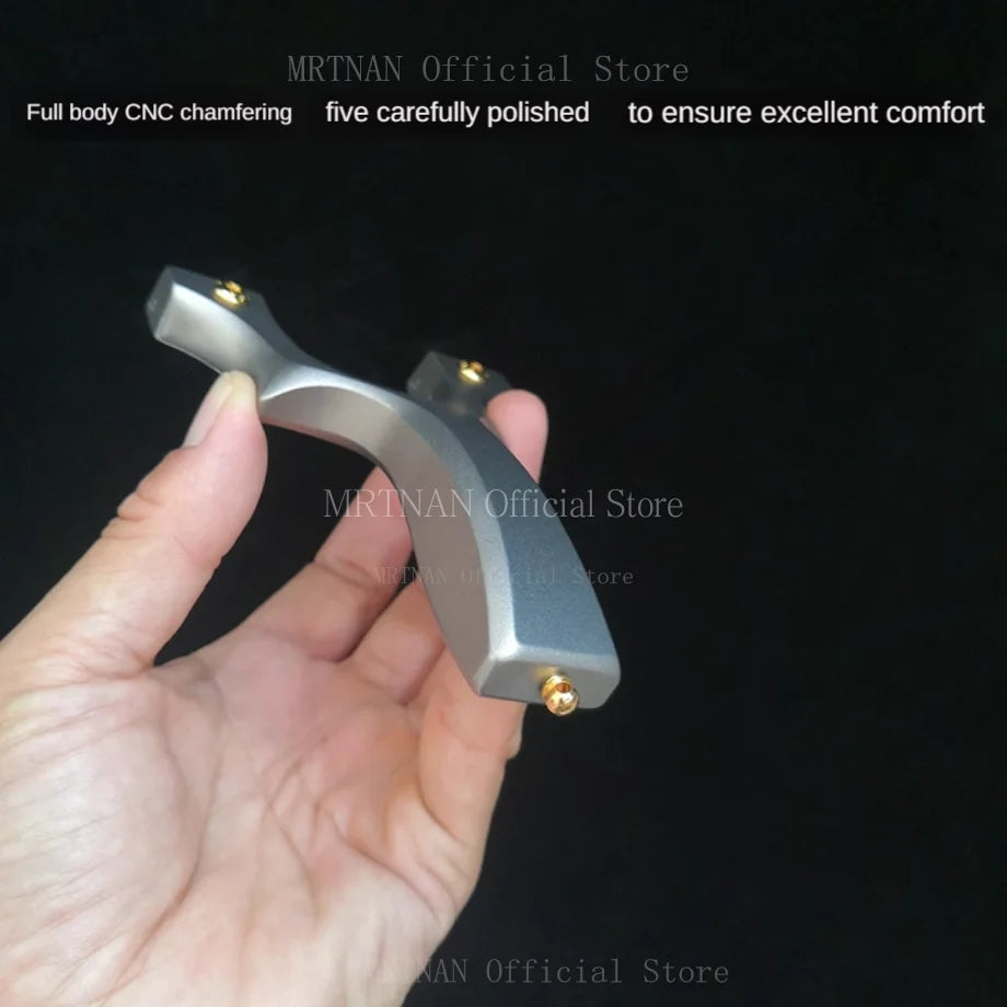 Slingshot Titanium Alloy High Quality Shooting Slingshot Hunting Flat Rubber Band Catapult Outdoor Sports Accessories