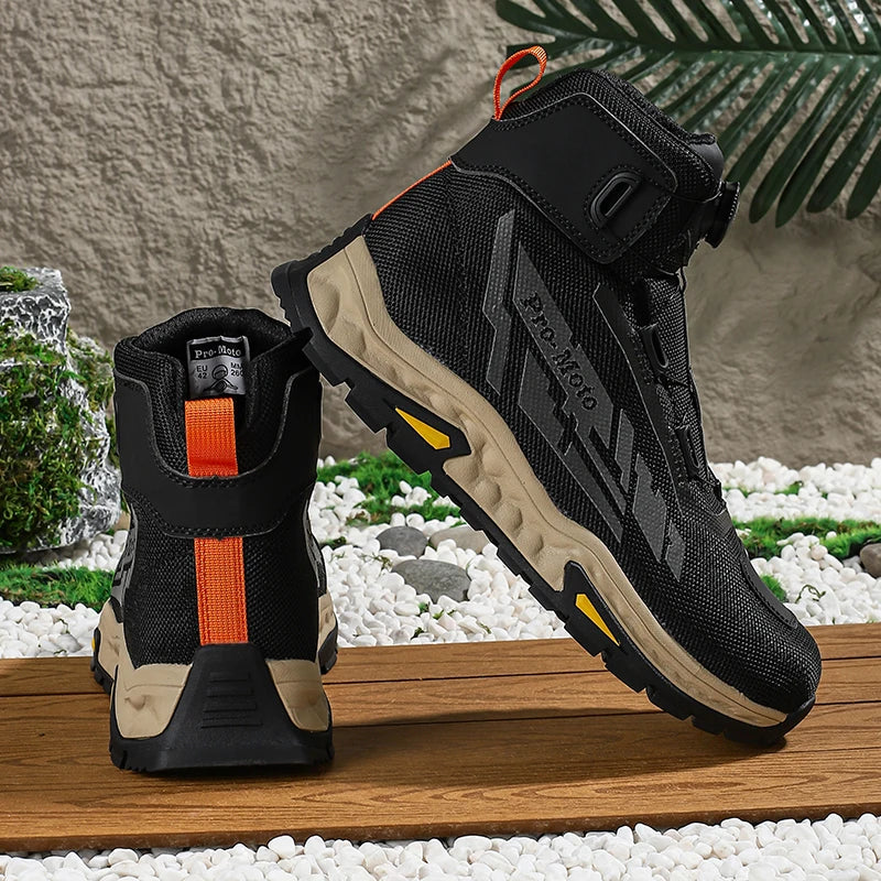 Boots for Motorcyclist Man Motorcycle Shoes Botas Moto Wear-Resistant Men's Motorcycle Shoes  Men's Motorcycle Shoes  Riding boo