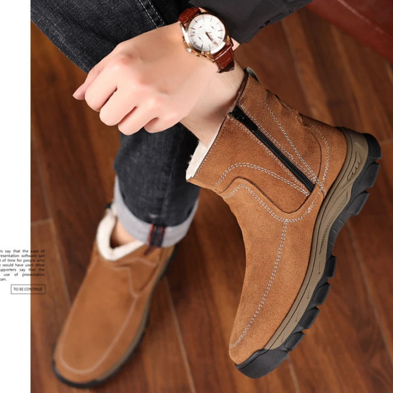 Winter Wool All-in-one Snow Boots Moto Boots Riding Shoes Motorbike Riding Ankle Type Shoes Protective Boots Botas Moto